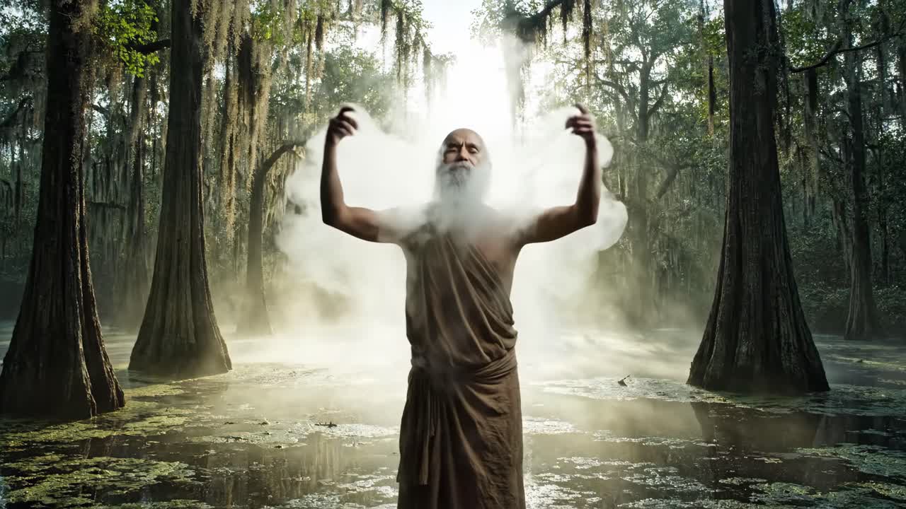 Mystic Monk in a Swamp