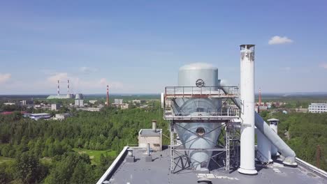 industrial plant aerial view