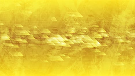 fondo de movimiento abstracto geométrico de tecnología grunge amarillo dorado
