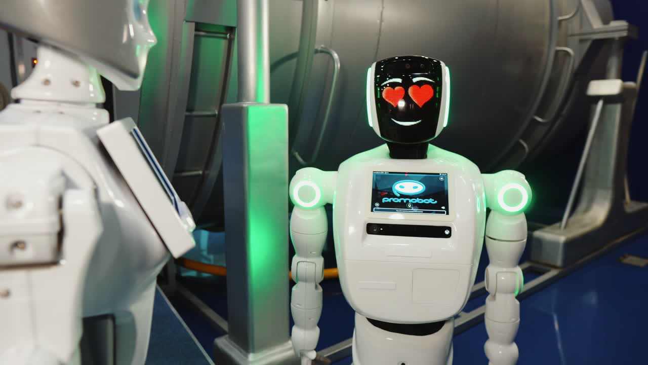 robot promobot en una exposición