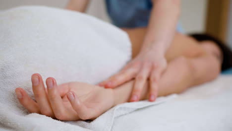 woman receiving a massage