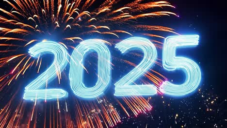 fuegos artificiales del nuevo año 2025