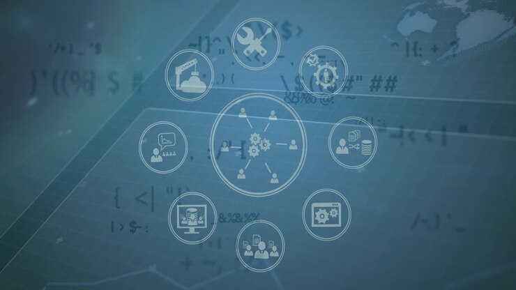 Animation of icons over grid