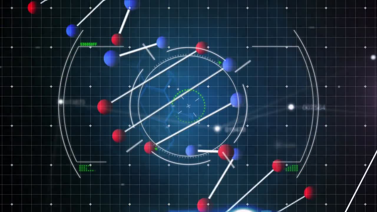 Animation of data processing and scope scanning over dna strand