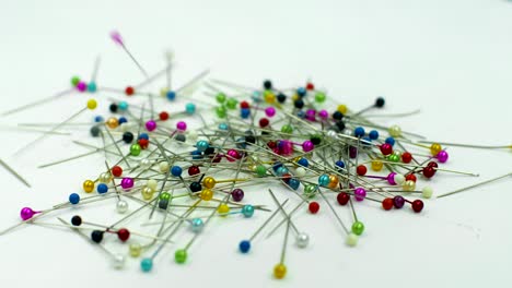 colorful sewing pins, map pins