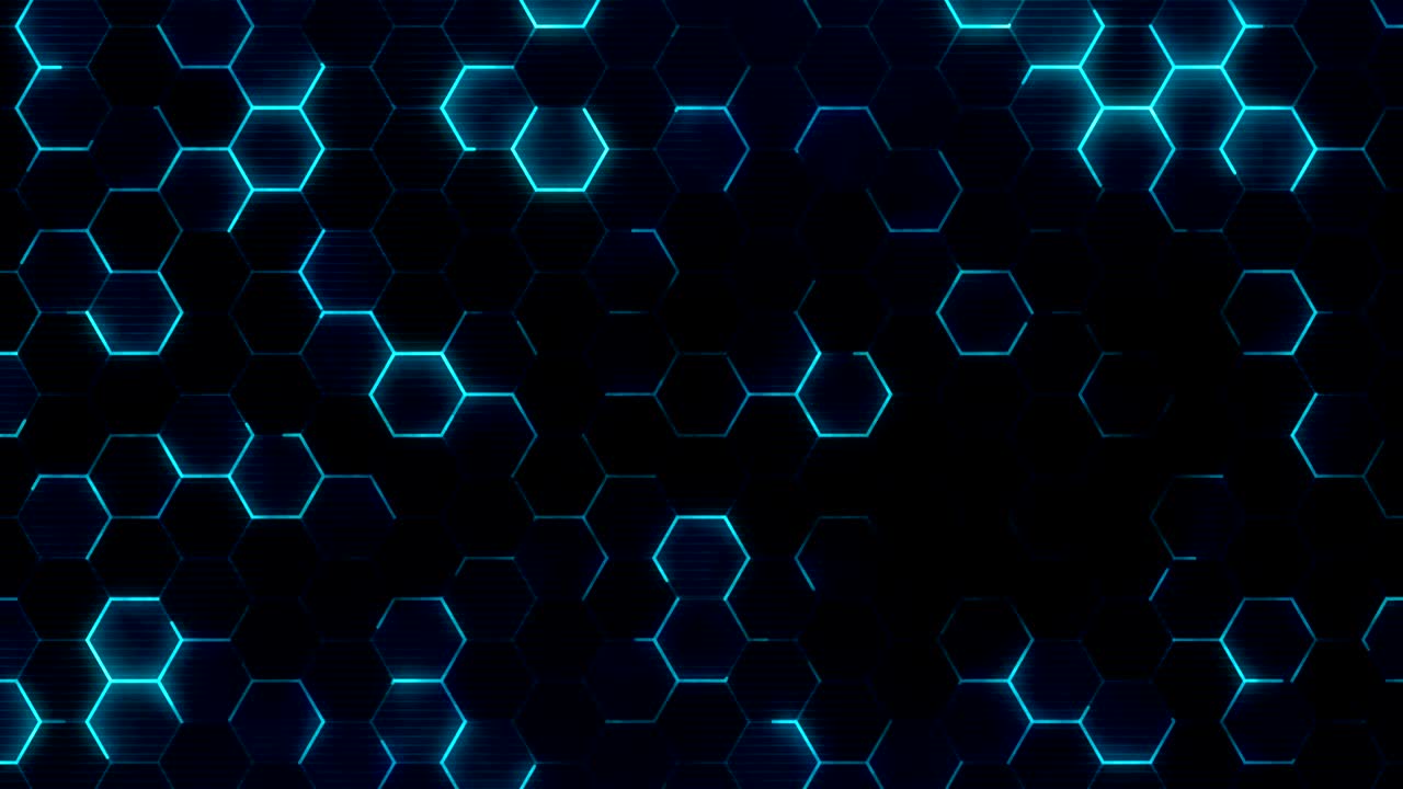 fondo de tecnología abstracta con textura de hexágonos. bucle sin costuras.
