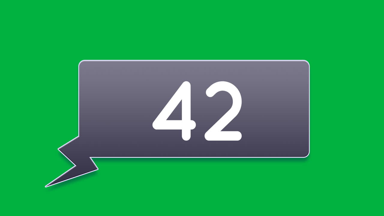 4k 숫자를 가진 회색 채팅 박스