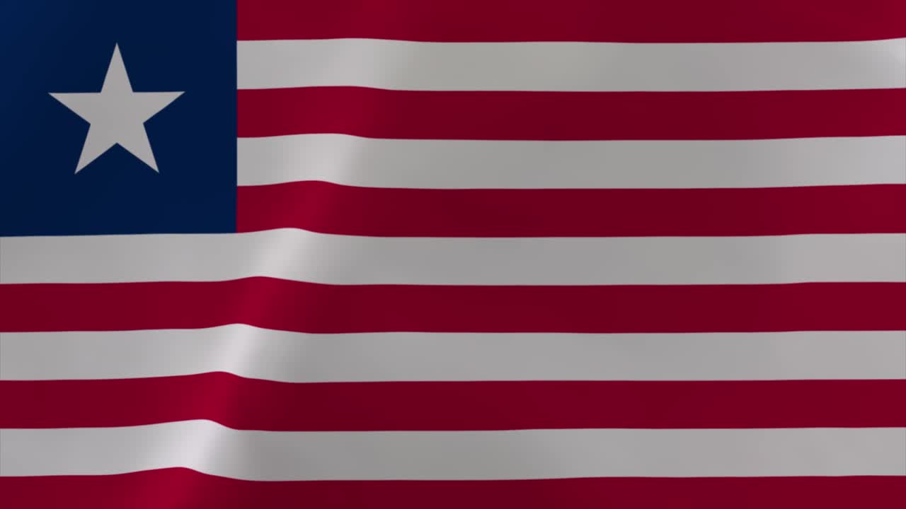 animación de la bandera de liberia 4k fondo de papel tapiz en movimiento