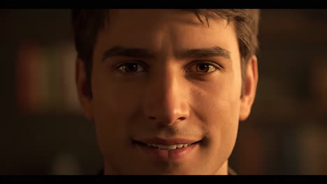close-up portrait of a smiling man