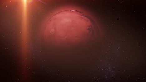 marte en el espacio