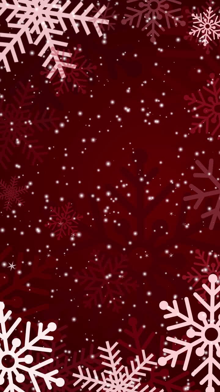 Red snowflake scatter with falling dots