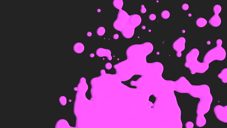 animación movimiento abstracto púrpura líquido puntos negro salpicadura fondo 3