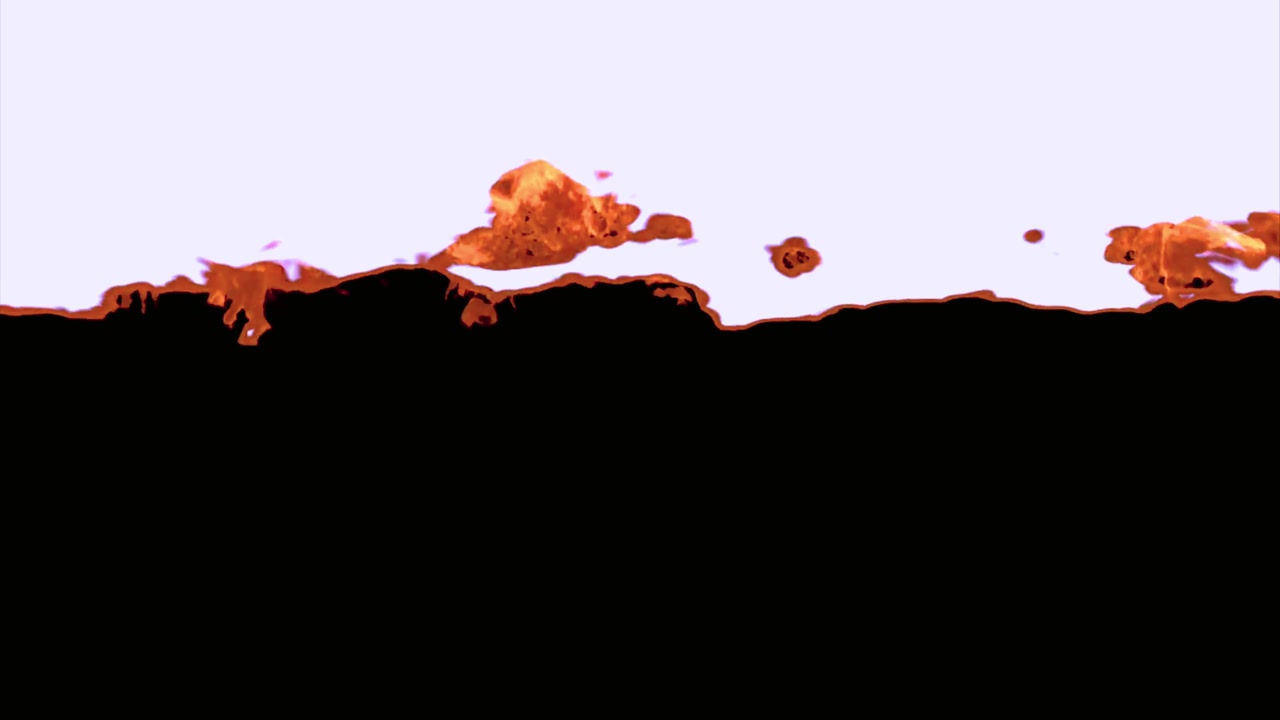 Transizione con bordo di carta in fiamme ed effetto fuoco