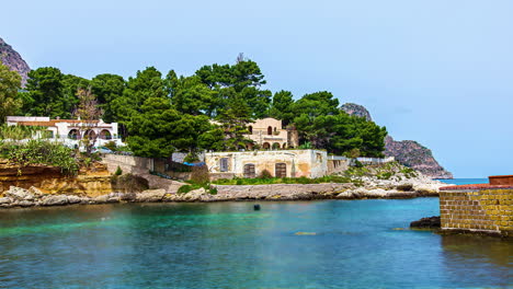 Static-view-of-Punta-Santa-Nicolicchia,-near-Santa-Flavia,-province-of-Palermo