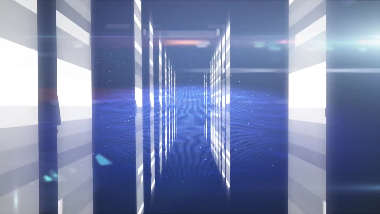 컴퓨터 프로세서로 전기 파동의 애니메이션