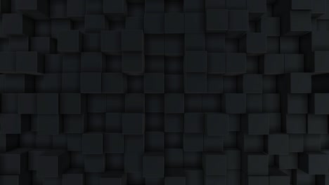 soft black square shape surface loop random waving motion background seamless loop