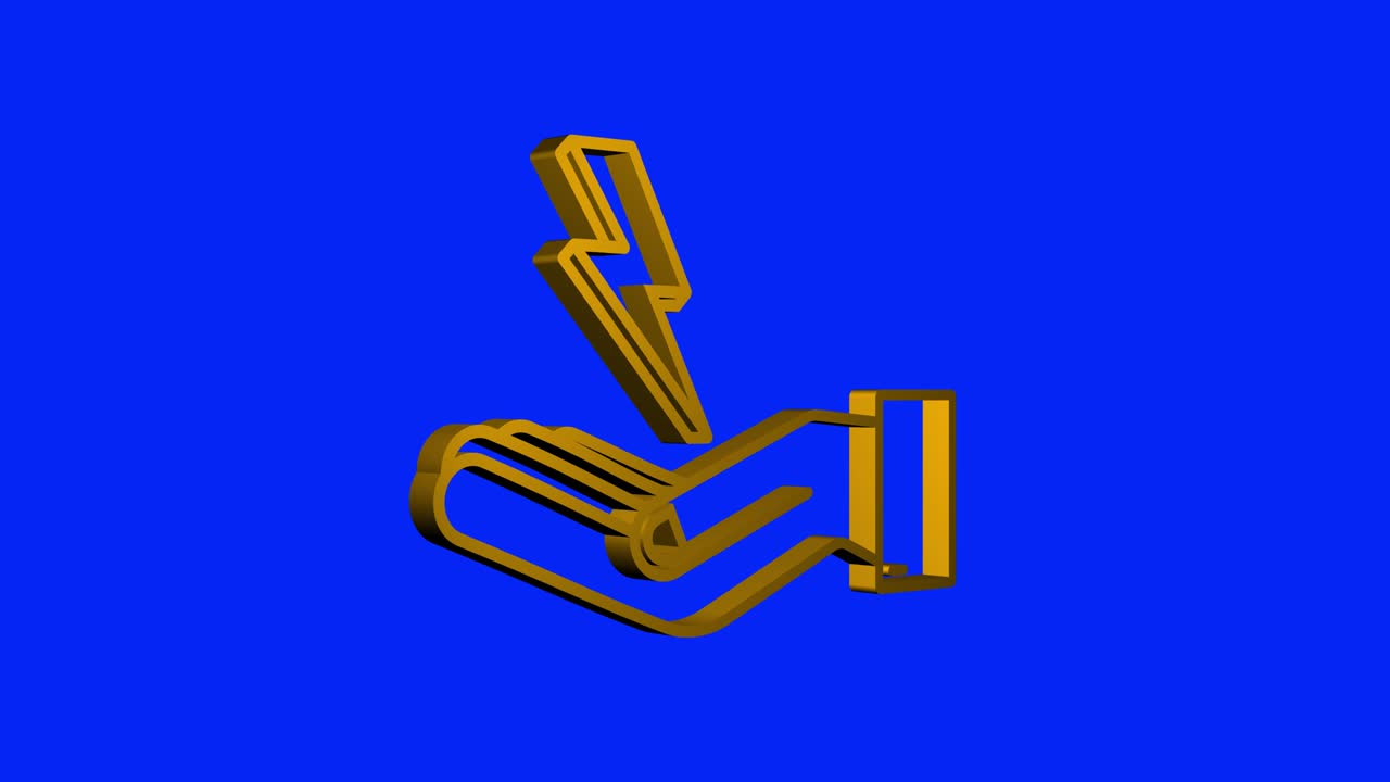 el rayo 3d en las manos. el rayo, la experiencia en el rayo. gráfico de movimiento