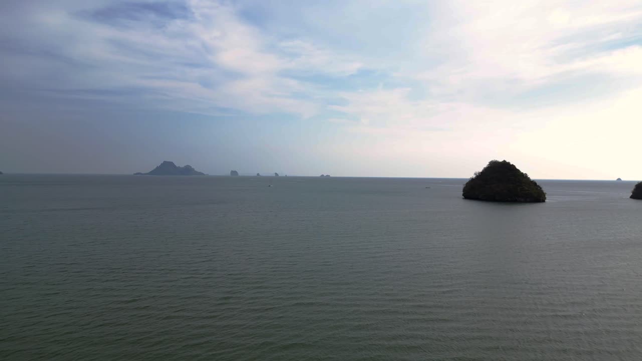 Aerial View of Tropical Islands in the Ocean
