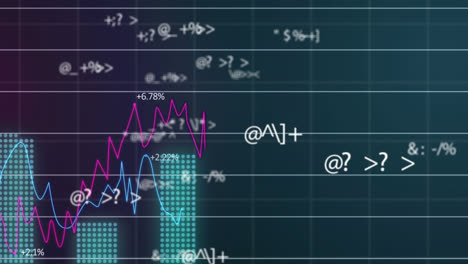 animación del procesamiento de datos sobre un fondo negro