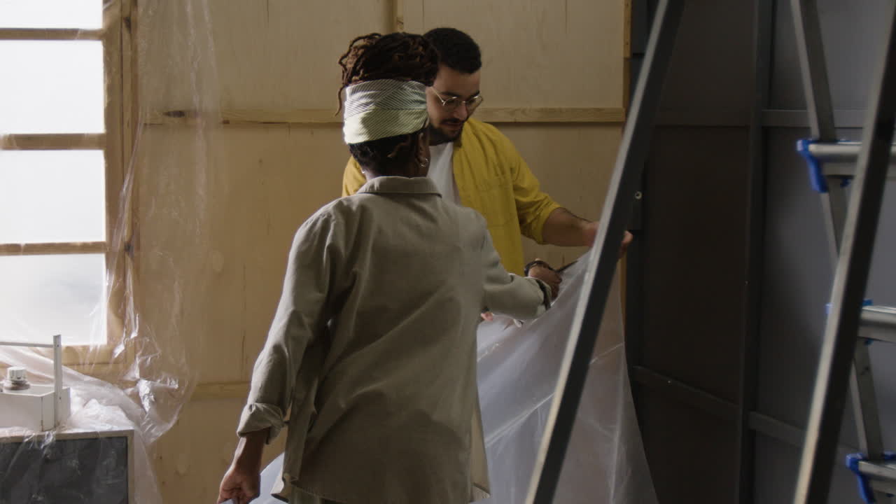 Men and women working together