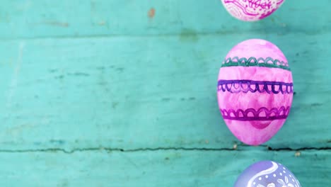 Painted-Easter-eggs-arranged-in-a-row