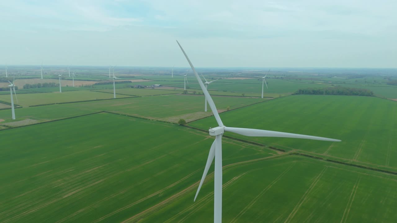 Wind Energy Generation Amidst England's Agricultural Landscapes