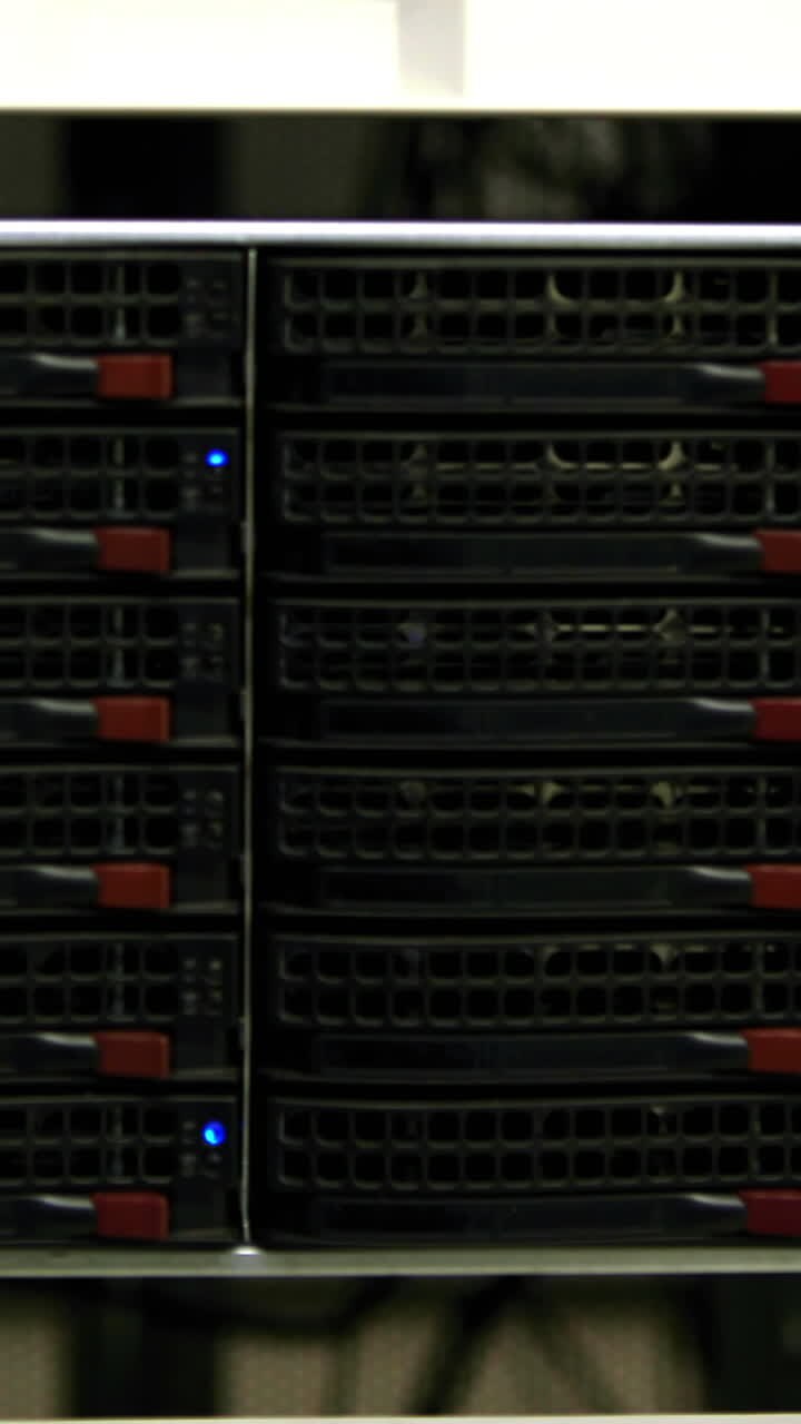 Blue lights blinking on servers