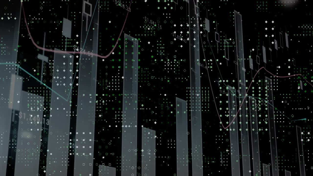 animación del procesamiento de datos en la sala de servidores