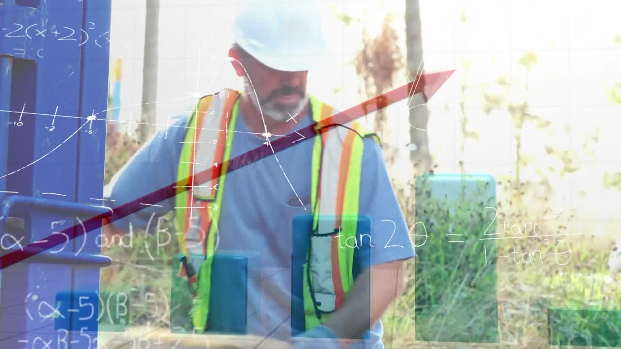 ecuaciones matemáticas y datos estadísticos contra el trabajador de la construcción que trabaja