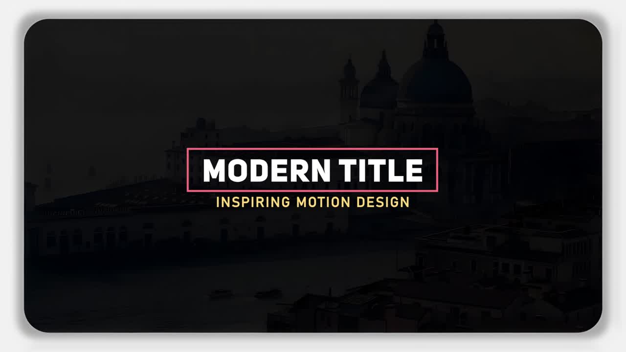 Modern and Clean Titles over Venice Cityscape