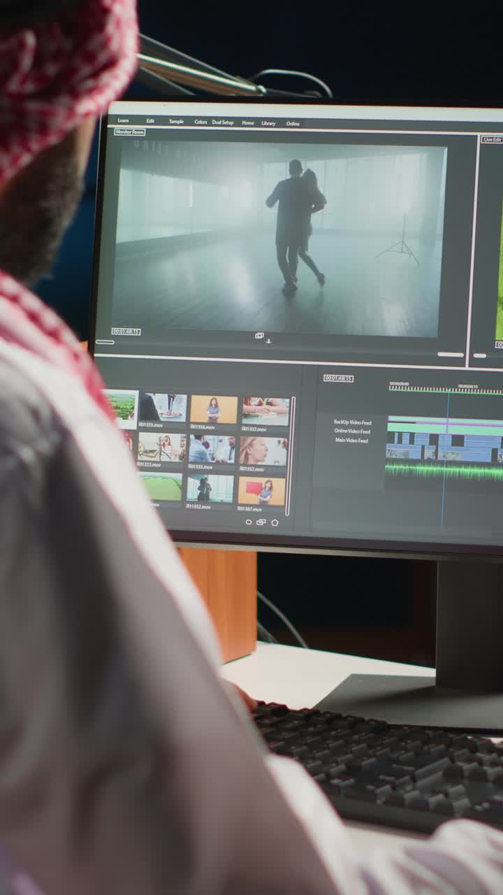 Vertical video Cinematographer editing new project