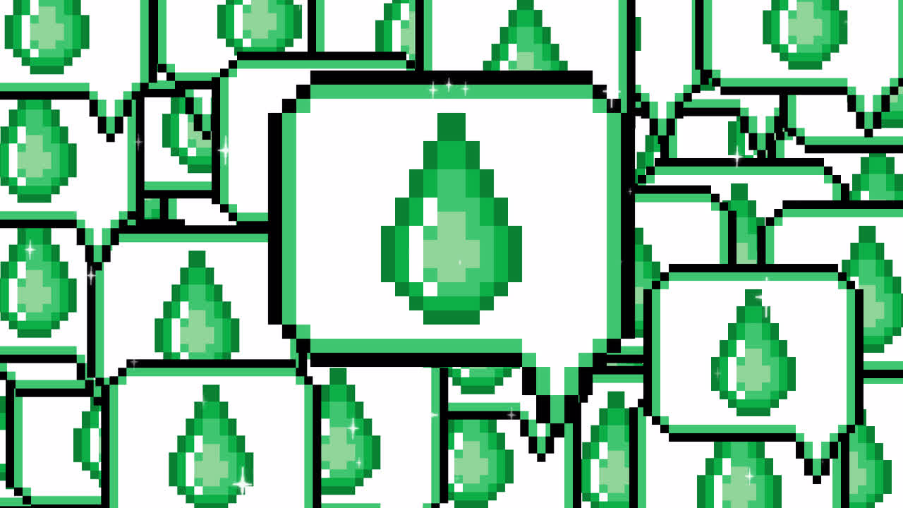 Pixel art pop up speech bubble icon drop Transitions. 1080p - 30 fps - Alpha Channel (4).mov