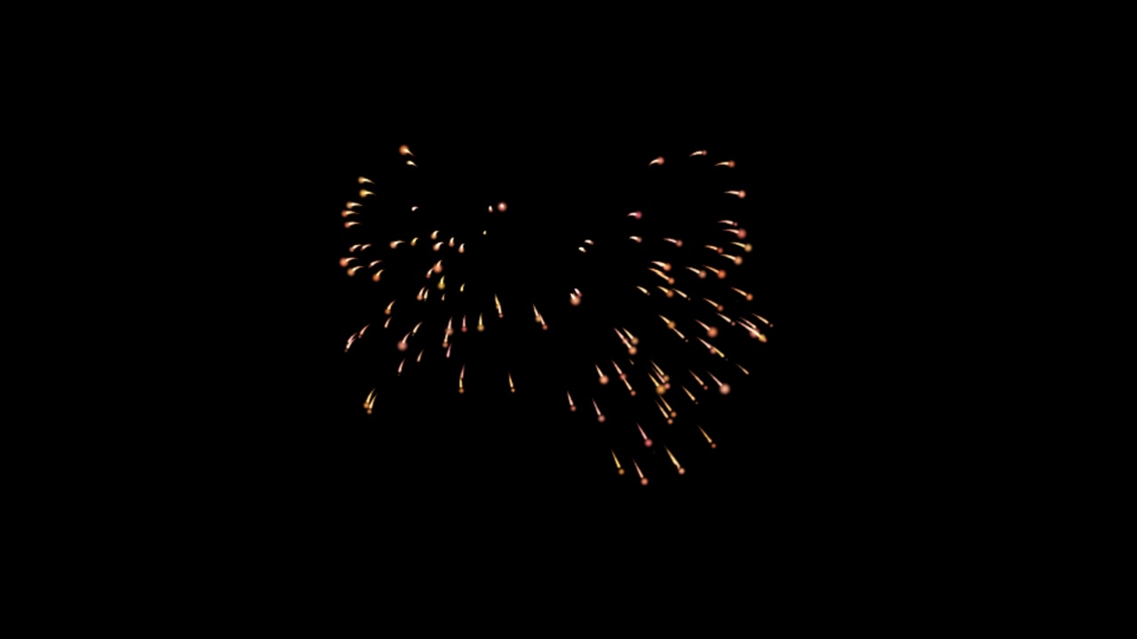 Animazione di esplosione di fuochi d'artificio
