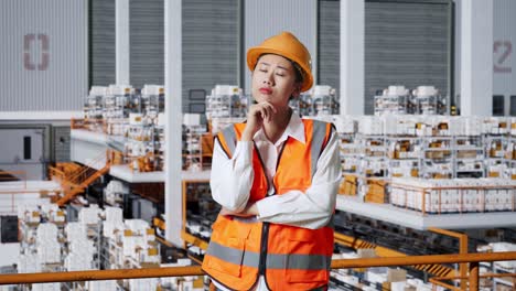 woman worker in a warehouse