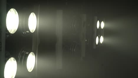 searchlights with flickering light create color music