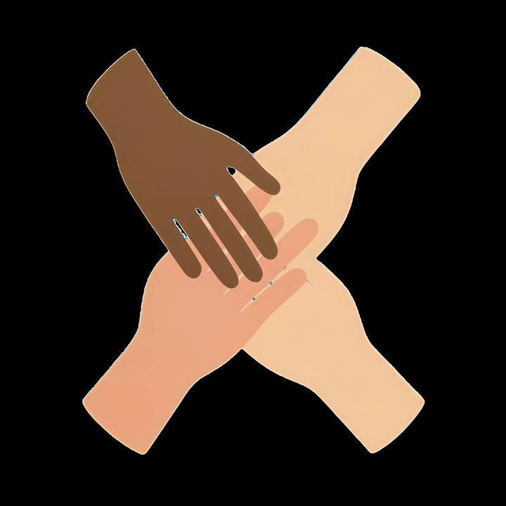 Diverse Hands Stacked Together in Unity