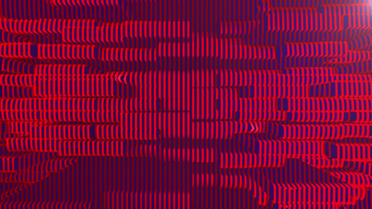 Animated multicolored background of round particles