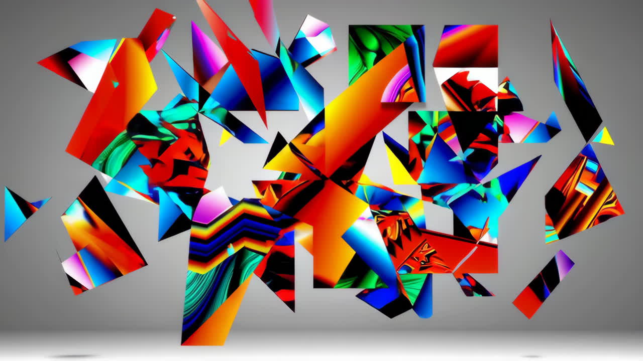 explosión geométrica abstracta