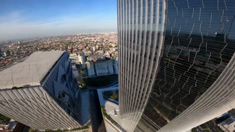 panoramic city view from a skyscraper