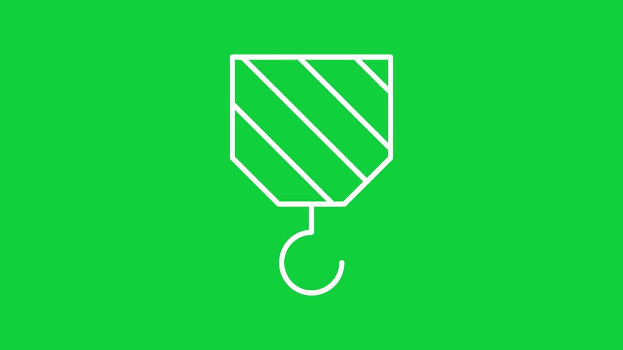 그린 스크린 건설 하 크레인 후크