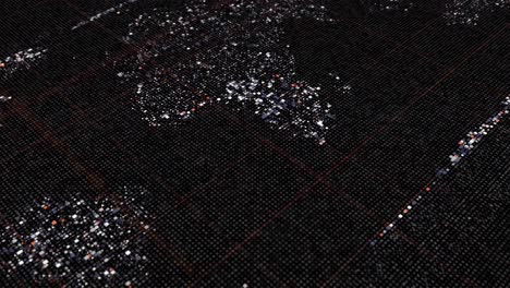 abstract animation of world map in digital screen with colorful dots and lines, seamless loop. animation. abstract globe background with digital screen in cyberspace