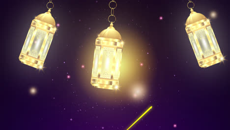 golden hanging lanterns - islamic design