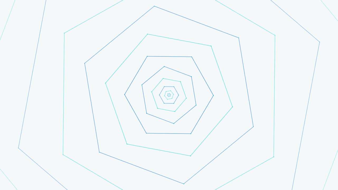 Abstract Animation of Concentric Rotating Hexagons