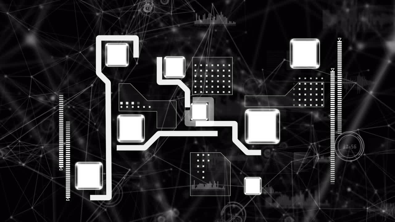 animación de la red de conexiones con el procesamiento estadístico