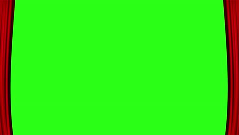red curtains opening and closing transition on green screen with focus of light - red curtains opening and closing 4k animation package