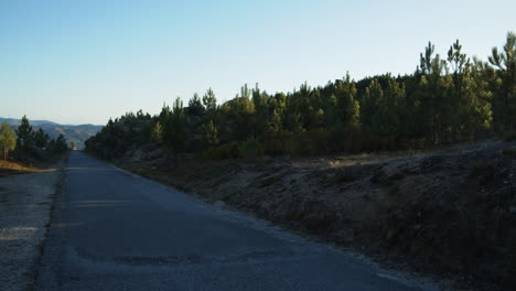 Road-in-the-mountains-of-Geres,-Portugal