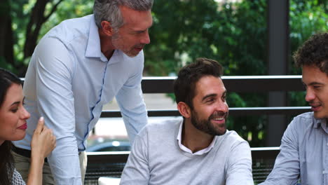 a group of businesspeople having a meeting