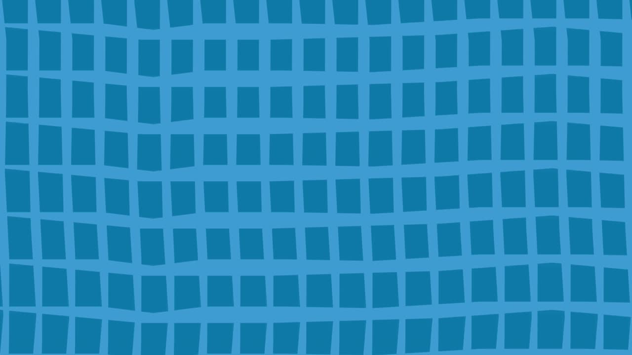 Animation of abstract illuminated patterns moving on blue grid background