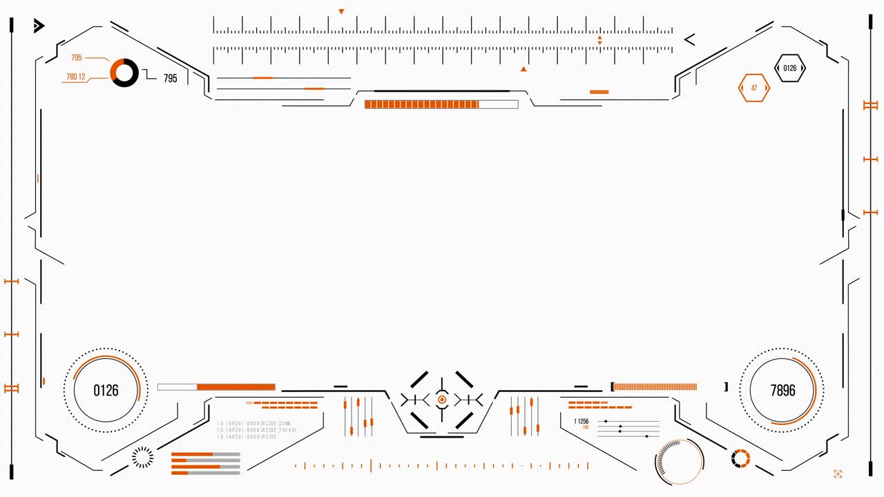 hud와 인포그래픽 요소를 가진 미래의 사용자 인터페이스