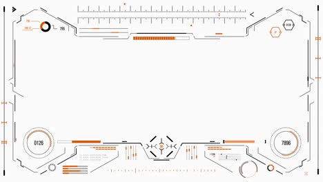 interfaz de usuario futurista con hud y elementos infográficos.